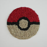 Pokeball - pannello circolare a parete licheni stabilizzati